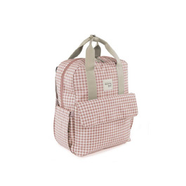 Сумка для коляски Walking Mum I Love Vichy, рожева, універсальна, з короткими ручками і плечовим ременем, 37x28x12 см