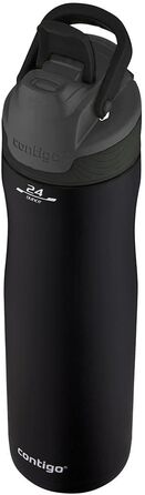 Термобутилка Contigo Autoseal Chill, 720 мл, чорна, нержавіюча сталь, ізольована, для води, BPA-free, до 28 годин холоду, герметична