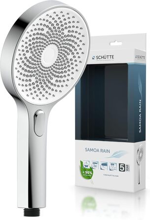 Душова лійка SCHÜTTE SAMOA RAIN, 3 режими, 300 сопел, антикальк, біла