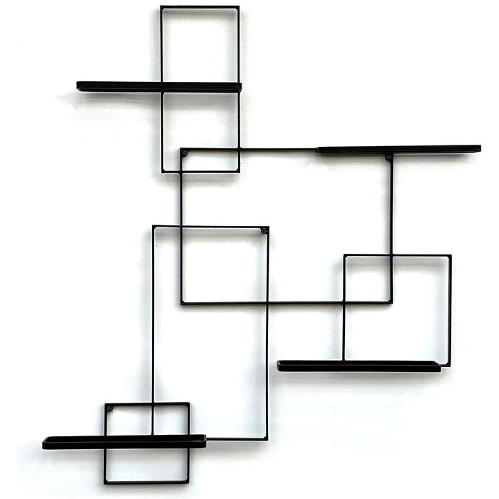 Металевий винний стелаж DanDiBo Black Line, настінний, чорний тримач для пляшок