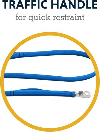 RUFFWEAR Front-Leine – легкий повідок для собак 1,5 м, міцний з м'якою ручкою, надійний обертовий Crux-Clip, плоска стропа Tubelok, синій колір, універсальний розмір