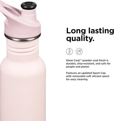 Пляшка для води Klean Kanteen Classic Narrow 532 мл, рожевий