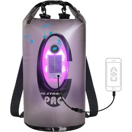 Водонепроникний рюкзак-мішок Dry Bag 20 л із Bluetooth-колонкою для каякінгу, туризму, човна, рафтингу