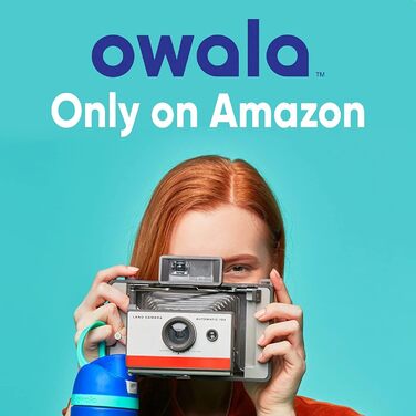 Термос Owala FreeSip 950 мл з трубочкою, ізольована спортивна пляшка для води з нержавіючої сталі, BPA-free, не протікає, Foggy Tide