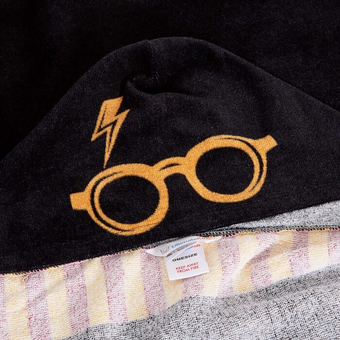 Дитячий пончо-рушник з капюшоном Harry Potter, 100% бавовна, Хогвартс, для пляжу, басейну та купання