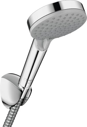 Hansgrohe Vernis Blend – економний душовий набір, кругла лійка 9,7 л/хв (EcoSmart), шланг 1,6 м, тримач, ручна лійка 2 режими, хром