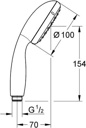 Ручний душ GROHE Tempesta 100, 2 режими, хром, 27597000