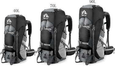 Рюкзак Night Cat Wanderrucksack 70/90 л для туризму, трекінгу, походів, подорожей, для чоловіків та жінок, дихаючий, для кемпінгу, альпінізму, велоподорожей