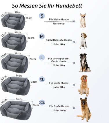 Ліжко для собак FURTIME XXL, м'яке, антистрес, для середніх і великих порід, знімний чохол, не ковзає, 106x80x23 см