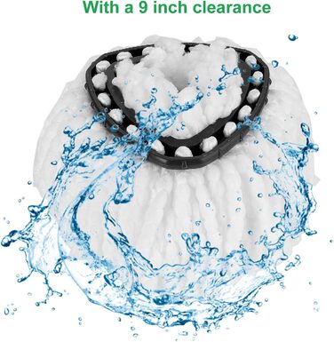 12 шт. змінних насадок для швабри O-Cedar Spin Mop, мікрофібра, легке очищення, 360° обертання, підходить для всіх твердих підлог