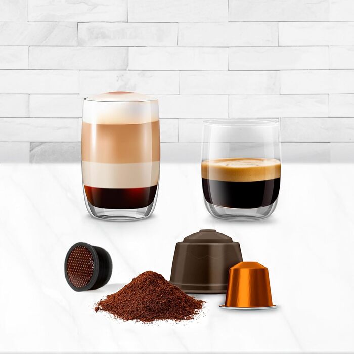 Кавоварка Ufesa Bellagio 3-в-1 для капсул Nespresso, Dolce Gusto та меленої кави, сенсорна панель, 1 л, 1400 Вт, 15 бар, чорна