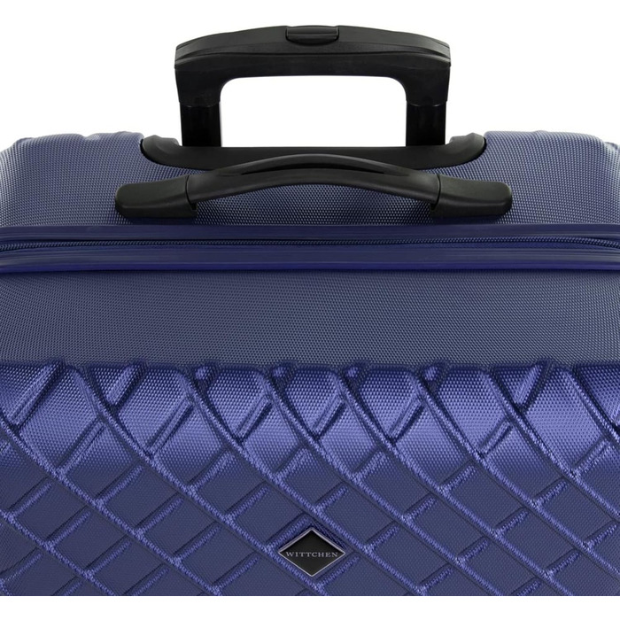 Валіза WITTCHEN Classic M, жорсткий ABS, 4 колеса, кодовий замок, синя