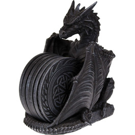 Підставки під чашки Nemesis Now Dragons Lair, 16,5 см, чорні, набір