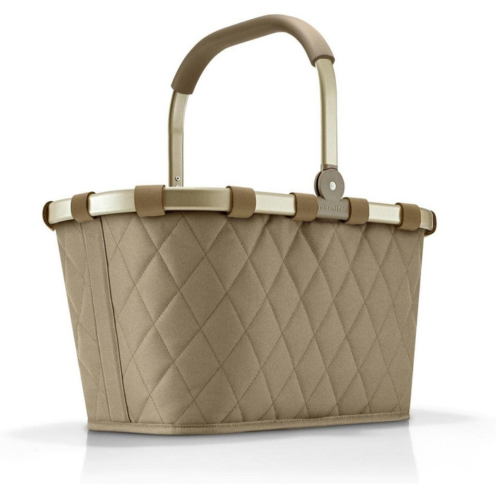 Кошик для покупок reisenthel carrybag frame Rhombus Olive, міцний, водовідштовхувальний, з внутрішньою кишенею, елегантний дизайн