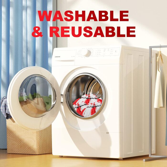 4 мікрофіброві насадки для швабри Vileda Turbo, сумісні з EasyWring Spin Mop, змінні головки для підлоги