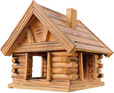 Дерев'яний годівничка для птахів VOGELHAUS, коричневий, будиночок для підгодівлі