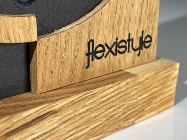 FLEXISTYLE сучасний настільний годинник з дуба, чорний, для вітальні та ванної, стиль 3