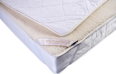 Наматрацник з овечої вовни Merino Wende, 100% меринос, WOOLMARK, 90x200 см