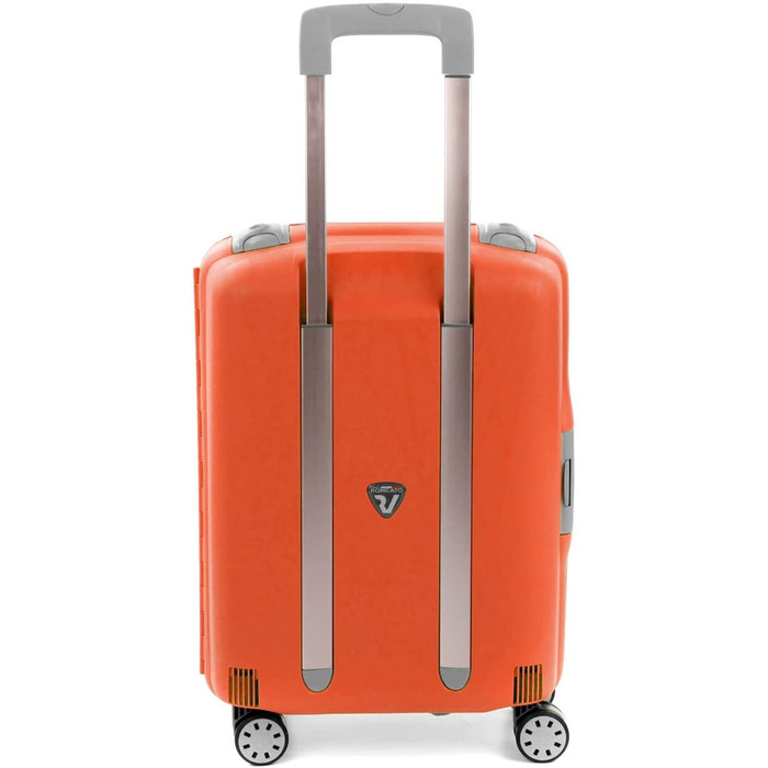 Валіза Roncato Light 55 см, 41 л, чорна/папая, легка дорожня пластикова