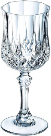 Келихи для вина Cristal d'Arques Paris Longchamp 170 мл, 6 шт, із Кварксу, підвищена міцність, прозорість та блиск, посилена упаковка