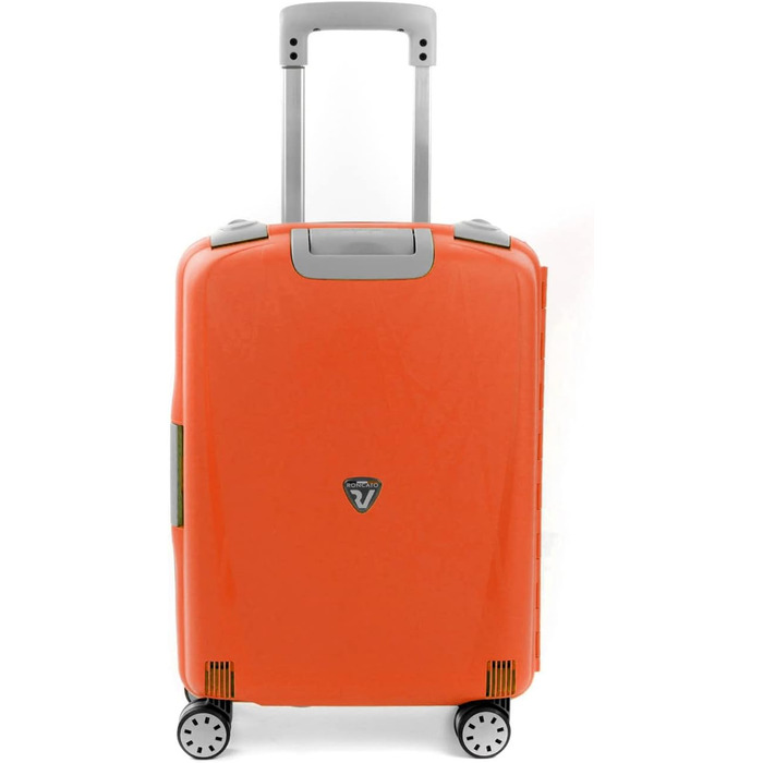 Валіза Roncato Light 55 см, 41 л, чорна/папая, легка дорожня пластикова