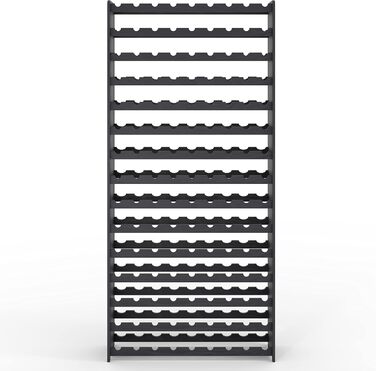 Дерев'яна винна полиця RW-3 для 135 пляшок, антрацит, 198x92x26,5 см