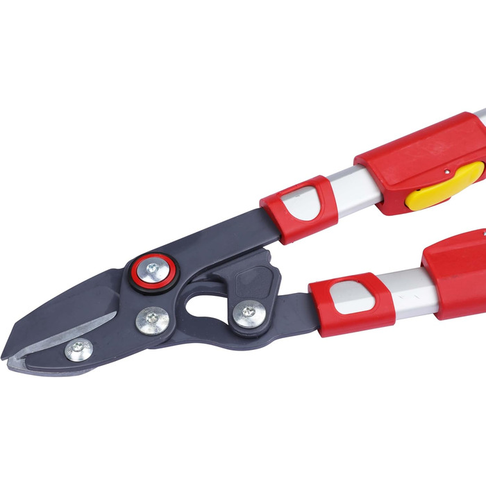 Секатор для гілок WOLF Garten Amboss Premium Plus POWER CUT, червоний/сірий, довжина 650-900 мм