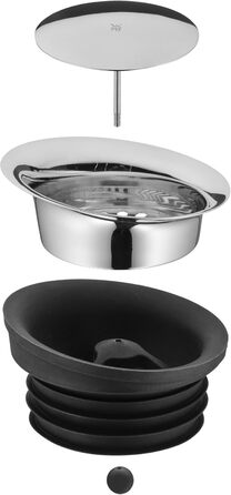 Глечик для води WMF Basic 1,5 л з ручкою і силіконовою кришкою, скляний графин з кришкою Closeup