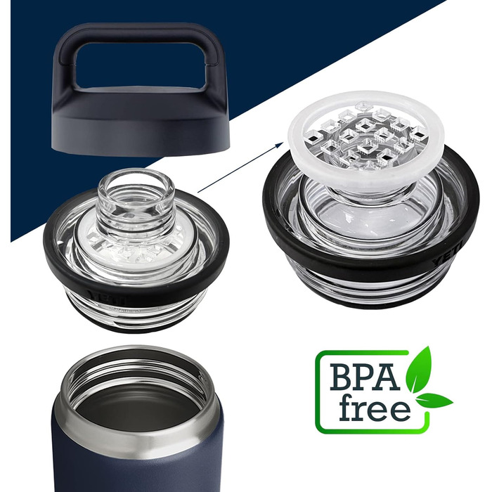 Блокатор льоду для пляшок Yeti Rambler, 2 шт, запобігає потраплянню кубиків та дробленого льоду в напій, сумісний з пляшками 18/26/1020 мл