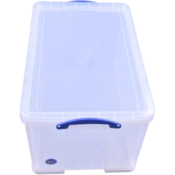 Пластиковий контейнер Really Useful Box 84 л, прозорий, 710x440x380 мм, поліпропілен