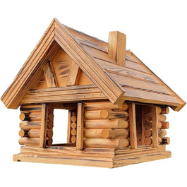 Дерев'яний годівничка для птахів VOGELHAUS, коричневий, будиночок для підгодівлі