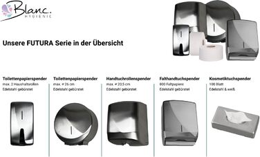 Диспенсер для косметичних та вологих серветок Blanc HYGIENIC Futura, настінний, пластиковий, 100 аркушів, білий