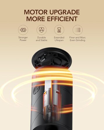 Sangcon електричні млинки для солі та перцю, 2 шт, USB зарядка, з LED підсвіткою, велика ємність, автоматичне помел, регульований ступінь помелу, універсальні