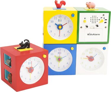 Дитячий будильник KOOKOO KidsAlarm синій з 5 звуками тварин ферми та реальними записами