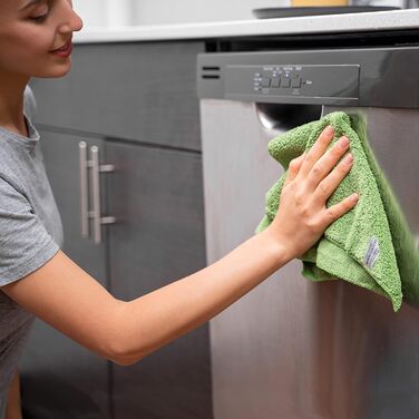 Nano Towels екологічні універсальні серветки для прибирання без хімії, мікрофібра, 35,6x35,6 см, 4 шт. Для кухні, ванної, дитячих речей
