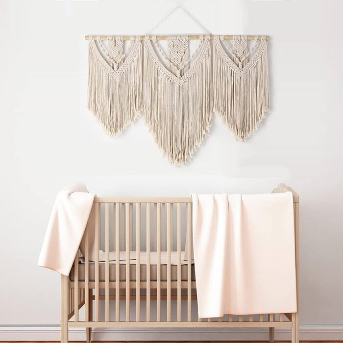 Універсальний макраме декор на стіну Boho, гобелен, плетений, для дому, орнамент (візерунок C)