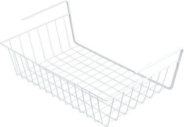 Набір 4 металевих кошиків для шафи WELLGRO, підвісні, 41x25x14 см, білий – додатковий простір для зберігання