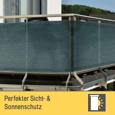 Сонцезахисна сітка Sol Royal 25x1,5 м, 165 г/м², щільна, з UV-захистом, зеленого кольору, HDPE, для саду, паркану, теплиці, з кабельними стяжками