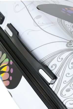 Дорожній набір валіз BEIBYE Butterfly 2060 з TSA-замком, 4 предмети, міцний жорсткий корпус, ручна поклажа та косметичка (L-66 см)