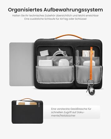tomtoc 360° Захисний чохол для ноутбука 16'' MacBook Pro M4/M3/M2/M1 Pro/Max (2019-2024), сумка для ноутбука, сумісна з ASUS Vivobook 15/16, Dell Inspiron 15
