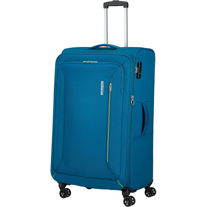 Валіза American Tourister Hyperspeed Spinner L розширювана, 80 см, 109/116 л, бірюзова (Deep Teal), поліпропілен