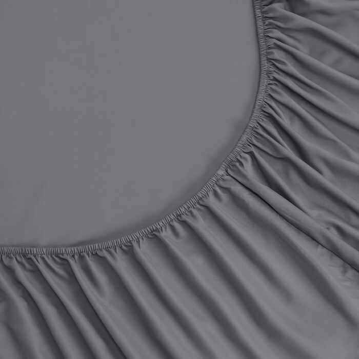 Комплект з 6 простирадл на резинці Utopia Bedding 90x200 см, сірі, мікрофібра, глибока кишеня 35 см