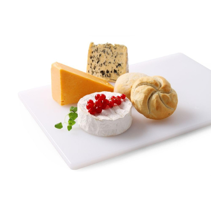 Дошка для нарізання HENDI, HACCP, двостороння, для сиру та хліба, 600x400x18 мм, біла, HDPE 500