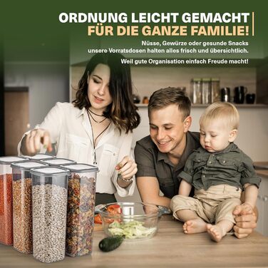 Набір герметичних контейнерів для зберігання продуктів 6 шт, BPA Free, для круп, борошна, мюслі, органайзер для кухні