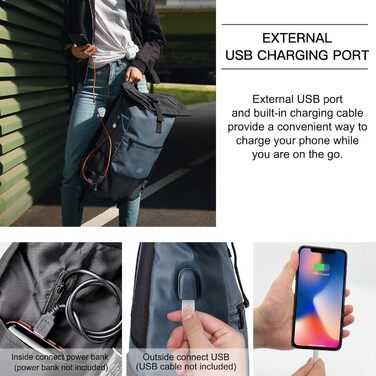 Рюкзак EverVanz Rolltop для ноутбука 17