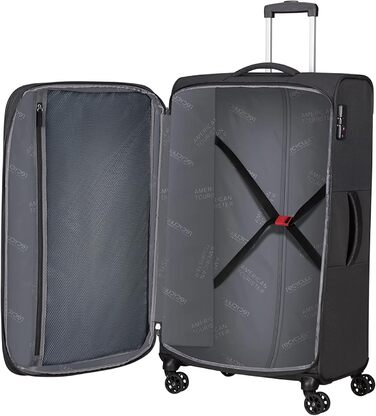 Валіза American Tourister Hyperspeed розширювана, 80 см, 109/116 л, бірюзова (Deep Teal) або чорна (Jet Black), Spinner L