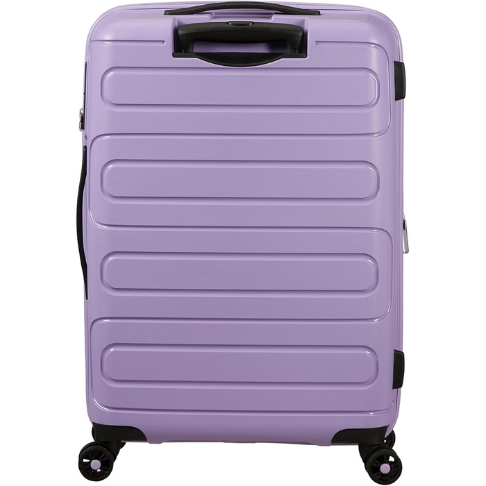 Валіза American Tourister Sunside Spinner L, розширювана, чорна та лавандова, 77 см, 118 л, поліпропілен