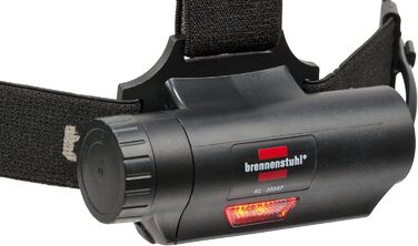 Акумуляторний LED налобний ліхтар Brennenstuhl LuxPremium з червоним світлом, IP44, CREE-LED, до 30 годин роботи, USB-кабель, чорний