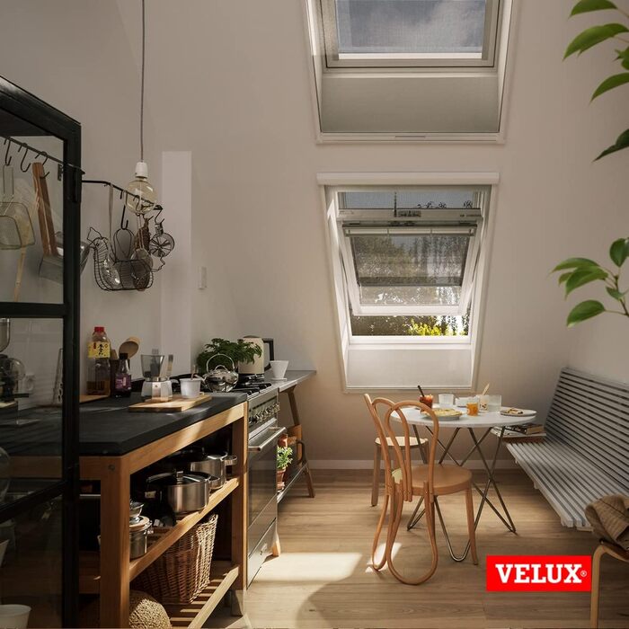 VELUX оригінальна рулонна москітна сітка з алюмінію, чорна, для мансардних вікон 923-1120 мм × 0-2000 мм, стійка до погодних умов