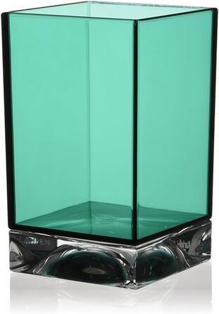 Підставка для зубних щіток Kartell Boxy, пластик, прозора, 7x7x12 см, бірюзова
